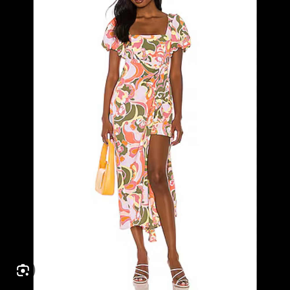 Show Me Your Mumu Floral Puff Sleeve Maxi Dress